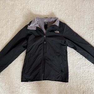 The North Face Black Jacket with Light Gray Interior TNF Apex Softshell